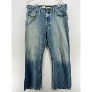 GAP Jeans Mens 35x30 Boot Fit Bootcut Low Rise Denim Light Wash Cotton Blue VTG